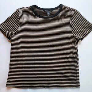 Athleta Signature Cropped Ribbed T-shirt Striped